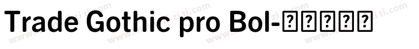 Trade Gothic pro Bol字体转换